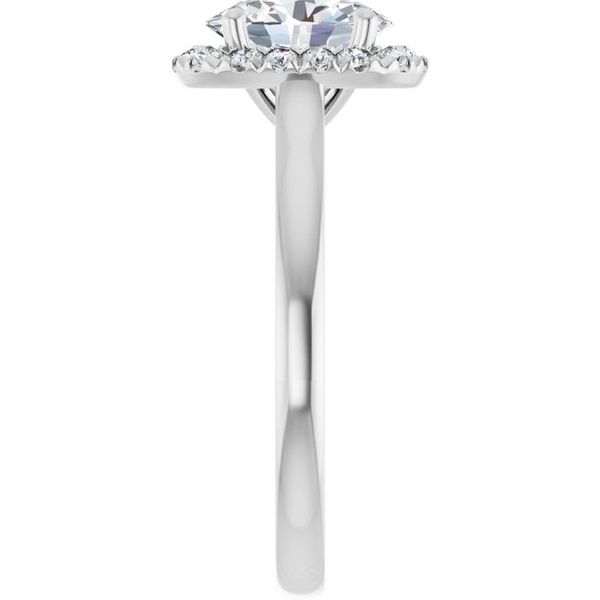 French-Set Halo-Style Engagement Ring Image 4 Monarch Jewelry Winter Park, FL