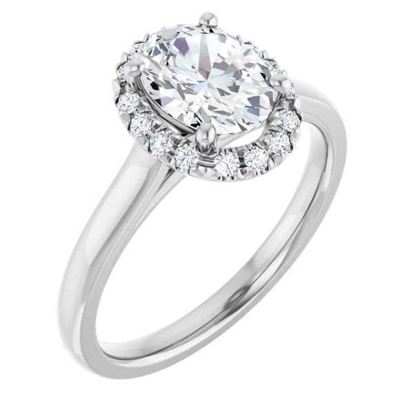 French-Set Halo-Style Engagement Ring Segner's Jewelers Fredericksburg, TX
