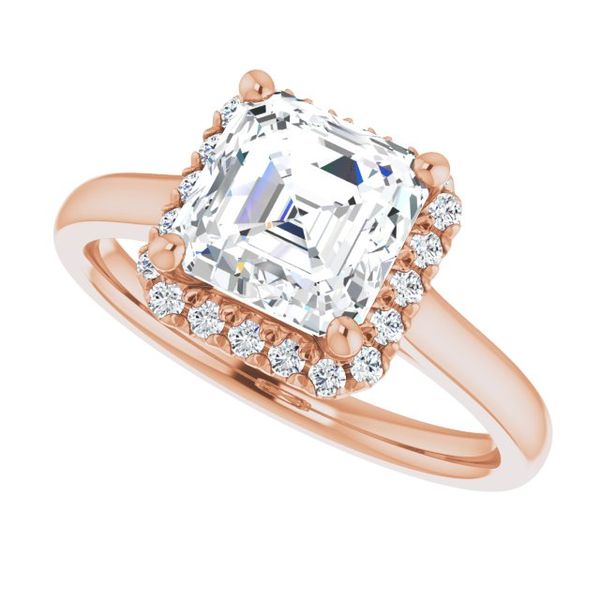 French-Set Halo-Style Engagement Ring Image 5 Z's Fine Jewelry Peoria, AZ