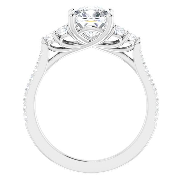 French-Set Engagement Ring Image 2 Maharaja's Fine Jewelry & Gift Panama City, FL