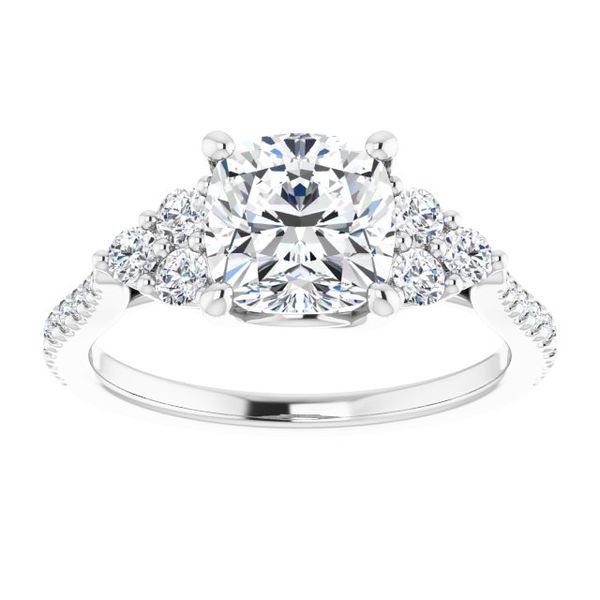 French-Set Engagement Ring Image 3 House of Silva Wooster, OH
