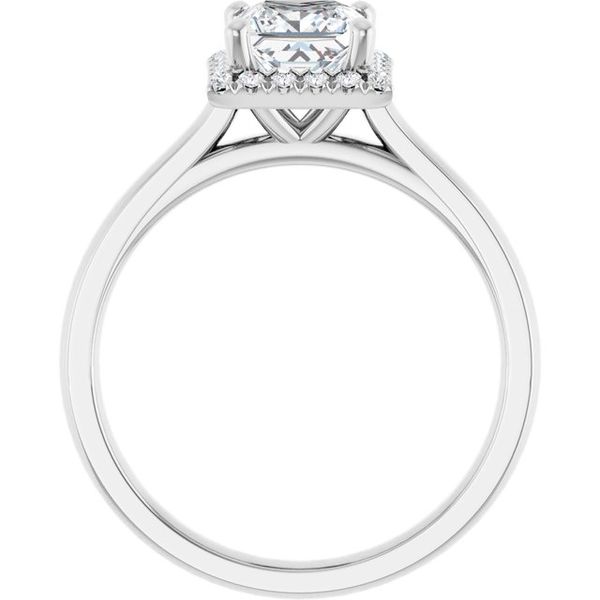 French-Set Halo-Style Engagement Ring Image 2 MurDuff's, Inc. Florence, MA