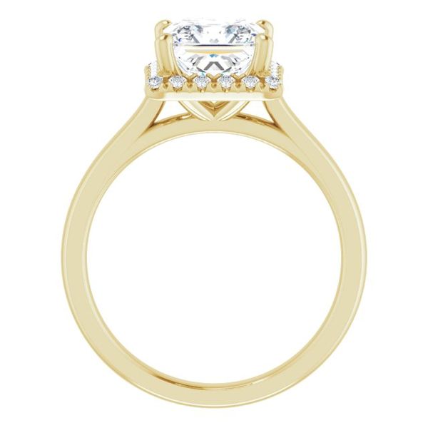 French-Set Halo-Style Engagement Ring Image 2 Segner's Jewelers Fredericksburg, TX
