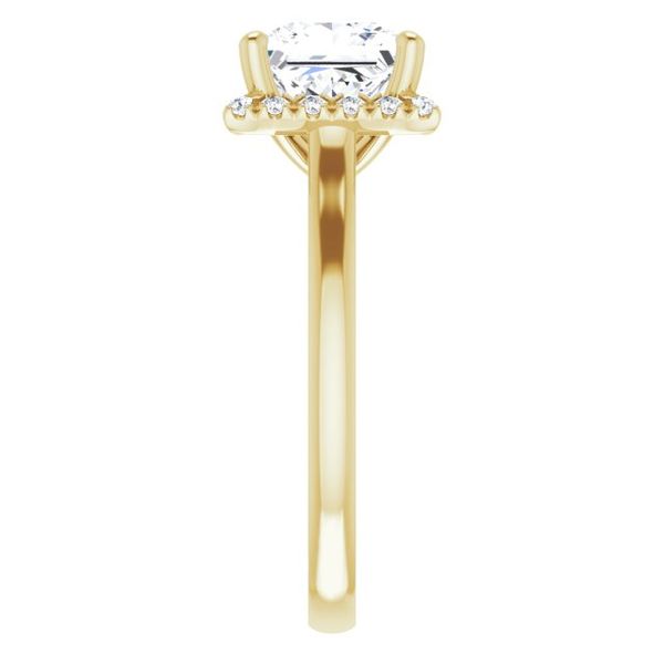 French-Set Halo-Style Engagement Ring Image 4 Z's Fine Jewelry Peoria, AZ