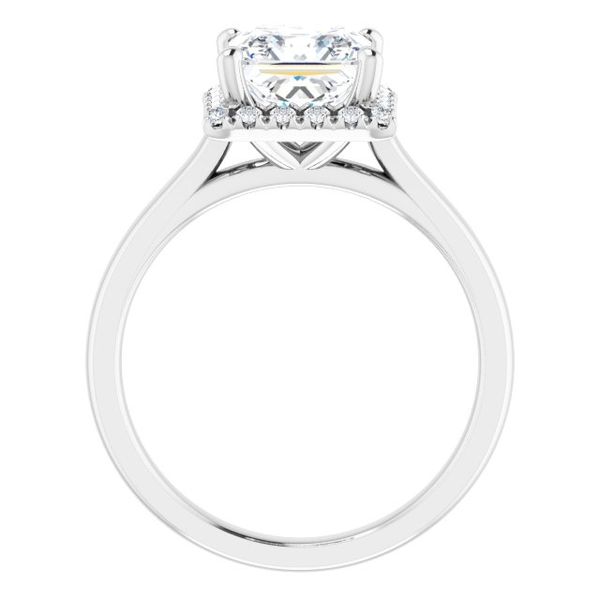 French-Set Halo-Style Engagement Ring Image 2 Lester Martin Dresher, PA