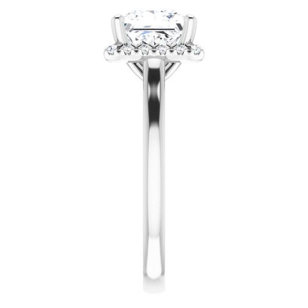 French-Set Halo-Style Engagement Ring Image 4 Maharaja's Fine Jewelry & Gift Panama City, FL