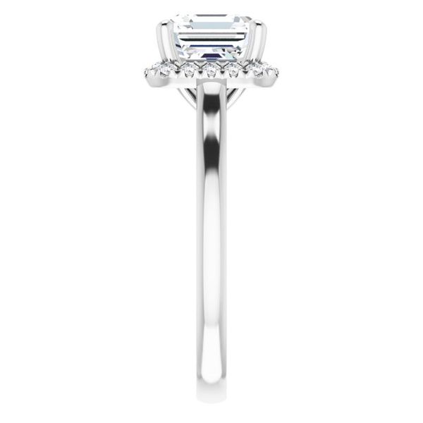 French-Set Halo-Style Engagement Ring Image 4 Mesa Jewelers Grand Junction, CO