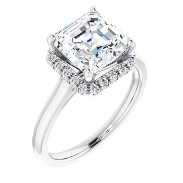 French-Set Halo-Style Engagement Ring The Jewelry Source El Segundo, CA