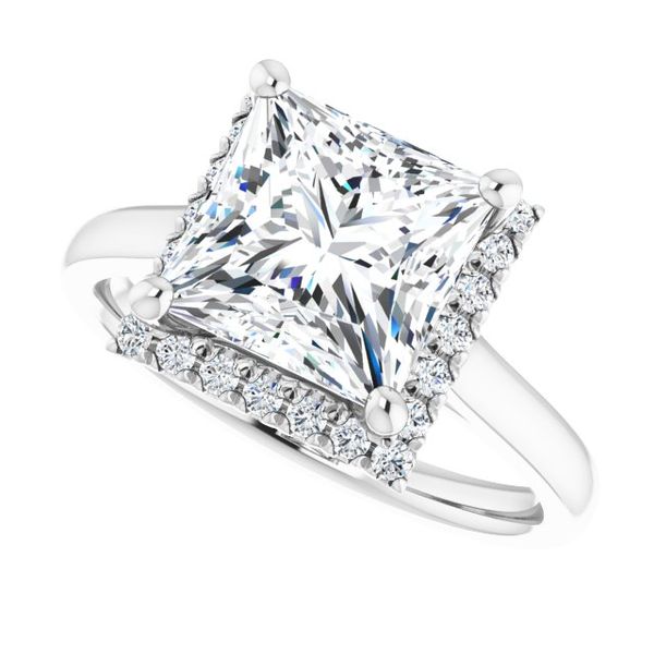 French-Set Halo-Style Engagement Ring Image 5 Segner's Jewelers Fredericksburg, TX