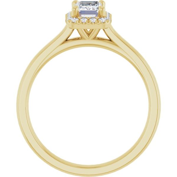 French-Set Halo-Style Engagement Ring Image 2 Z's Fine Jewelry Peoria, AZ