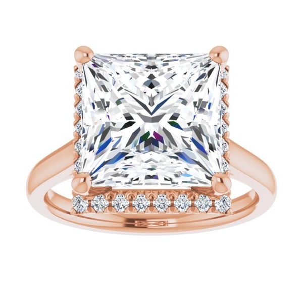 French-Set Halo-Style Engagement Ring Image 3 Segner's Jewelers Fredericksburg, TX
