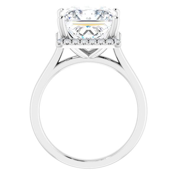 French-Set Halo-Style Engagement Ring Image 2 Greenfield Jewelers Pittsburgh, PA
