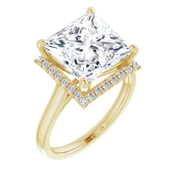 French-Set Halo-Style Engagement Ring Meritage Jewelers Lutherville, MD