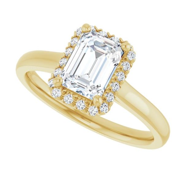 French-Set Halo-Style Engagement Ring Image 5 Maharaja's Fine Jewelry & Gift Panama City, FL