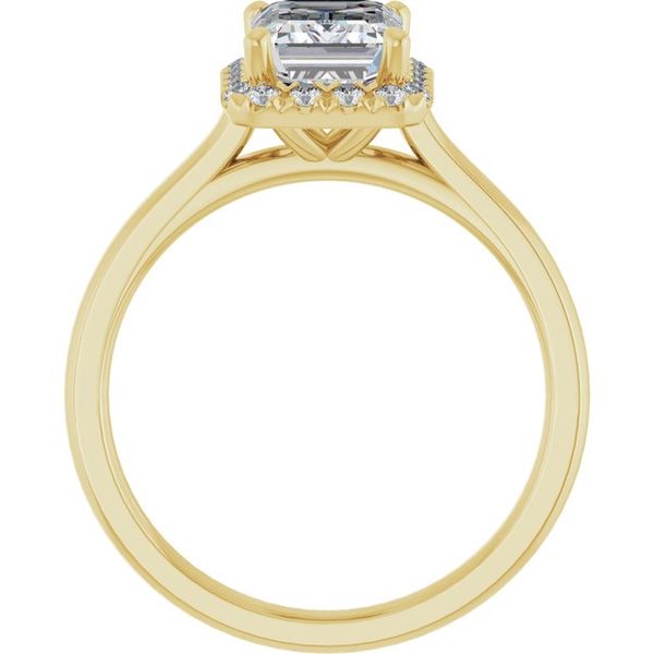 French-Set Halo-Style Engagement Ring Image 2 Meritage Jewelers Lutherville, MD
