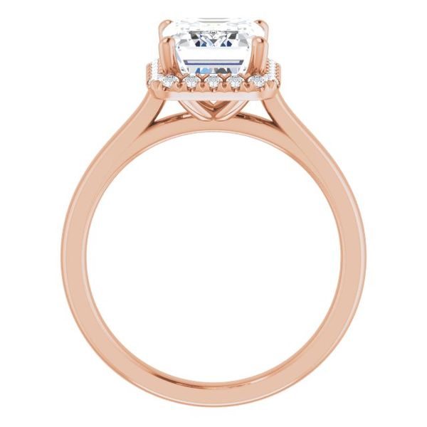 French-Set Halo-Style Engagement Ring Image 2 The Hills Jewelry LLC Worthington, OH