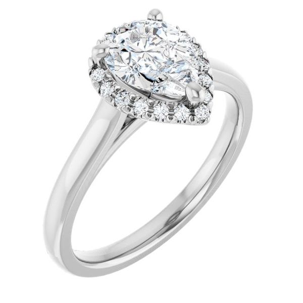 French-Set Halo-Style Engagement Ring Z's Fine Jewelry Peoria, AZ