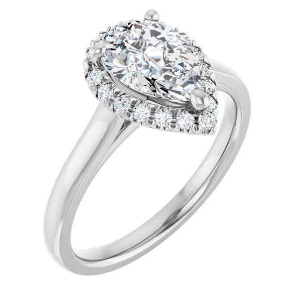French-Set Halo-Style Engagement Ring Mesa Jewelers Grand Junction, CO