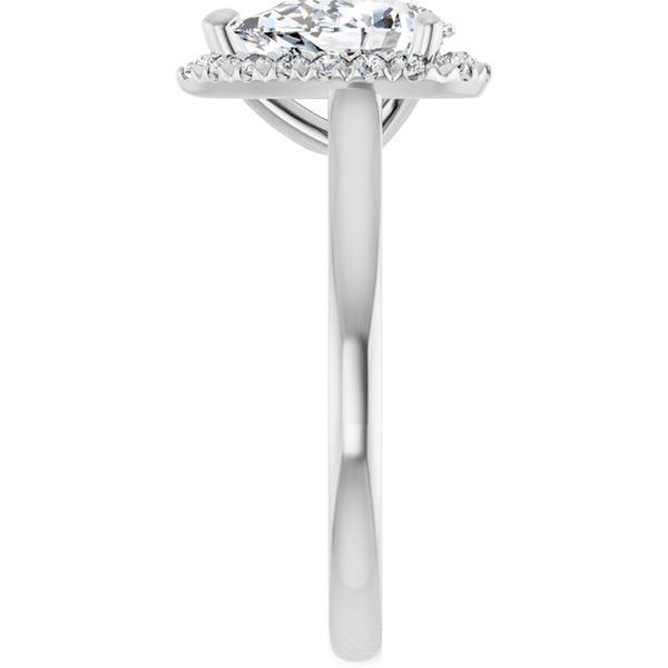 French-Set Halo-Style Engagement Ring Image 4 Mesa Jewelers Grand Junction, CO