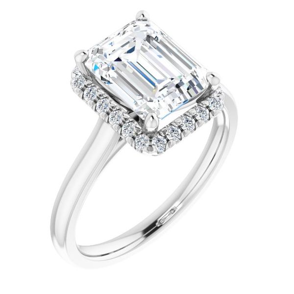 French-Set Halo-Style Engagement Ring Jewel Smiths Oklahoma City, OK