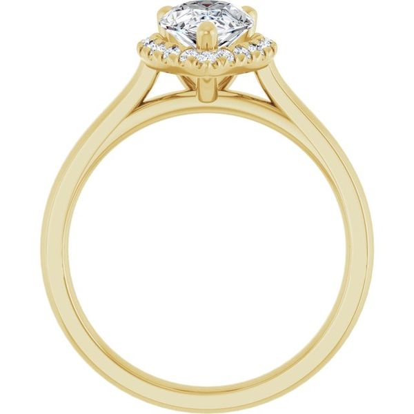 French-Set Halo-Style Engagement Ring Image 2 The Hills Jewelry LLC Worthington, OH