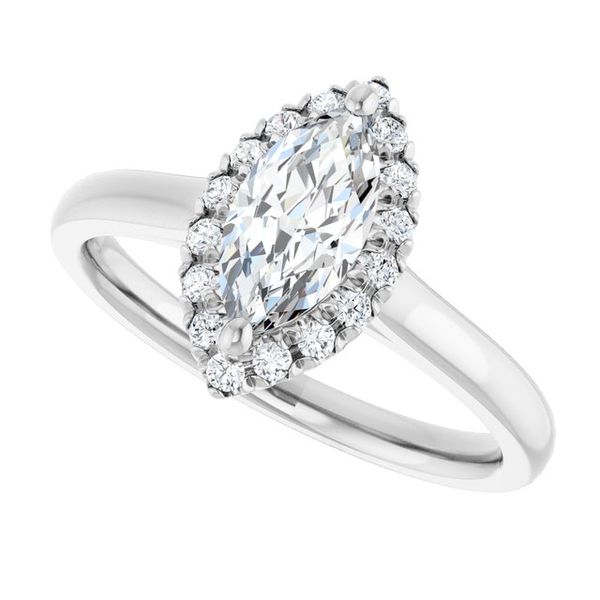 French-Set Halo-Style Engagement Ring Image 5 James Douglas Jewelers LLC Monroeville, PA