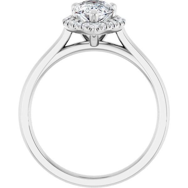 French-Set Halo-Style Engagement Ring Image 2 Segner's Jewelers Fredericksburg, TX