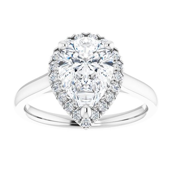 French-Set Halo-Style Engagement Ring Image 3 Minor Jewelry Inc. Nashville, TN