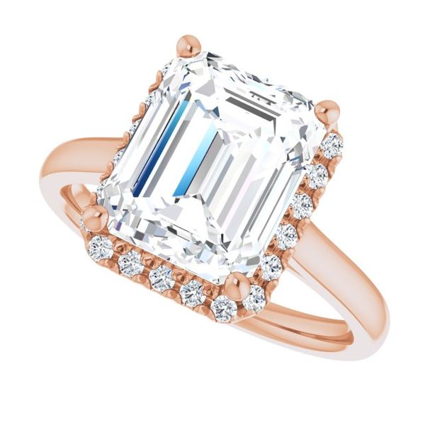 French-Set Halo-Style Engagement Ring Image 5 The Hills Jewelry LLC Worthington, OH