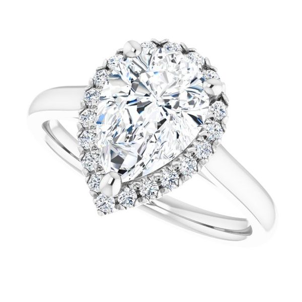 French-Set Halo-Style Engagement Ring Image 5 Minor Jewelry Inc. Nashville, TN