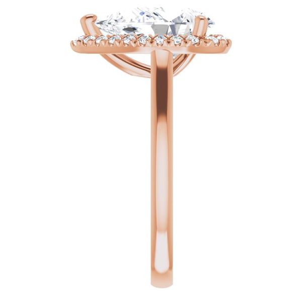 French-Set Halo-Style Engagement Ring Image 4 The Hills Jewelry LLC Worthington, OH