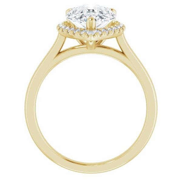 French-Set Halo-Style Engagement Ring Image 2 L.I. Goldmine Smithtown, NY