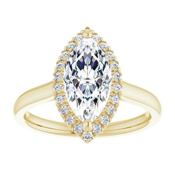French-Set Halo-Style Engagement Ring Image 3 The Hills Jewelry LLC Worthington, OH