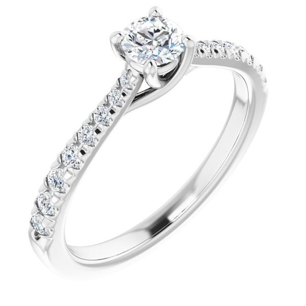 French-Set Engagement Ring Greenfield Jewelers Pittsburgh, PA