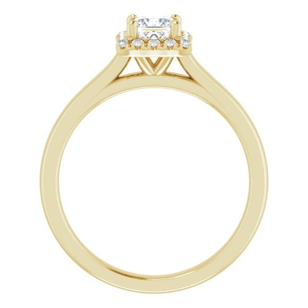 French-Set Halo-Style Engagement Ring Image 2 Mesa Jewelers Grand Junction, CO
