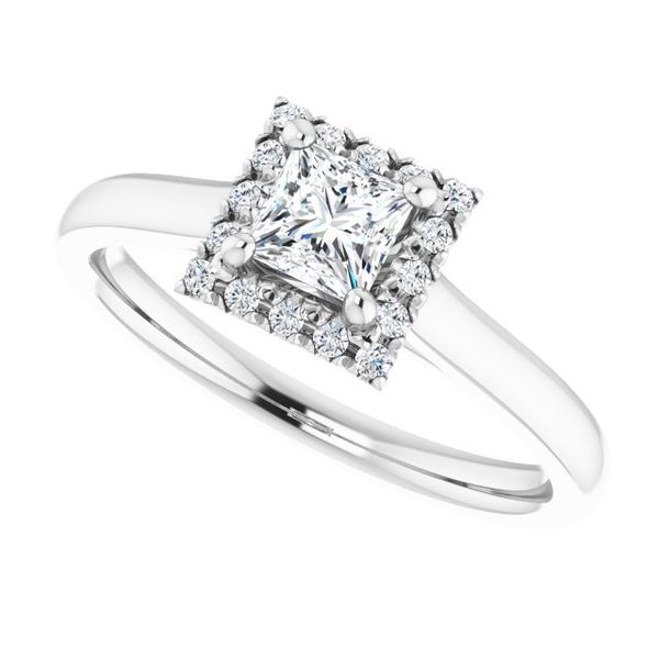 French-Set Halo-Style Engagement Ring Image 5 Segner's Jewelers Fredericksburg, TX