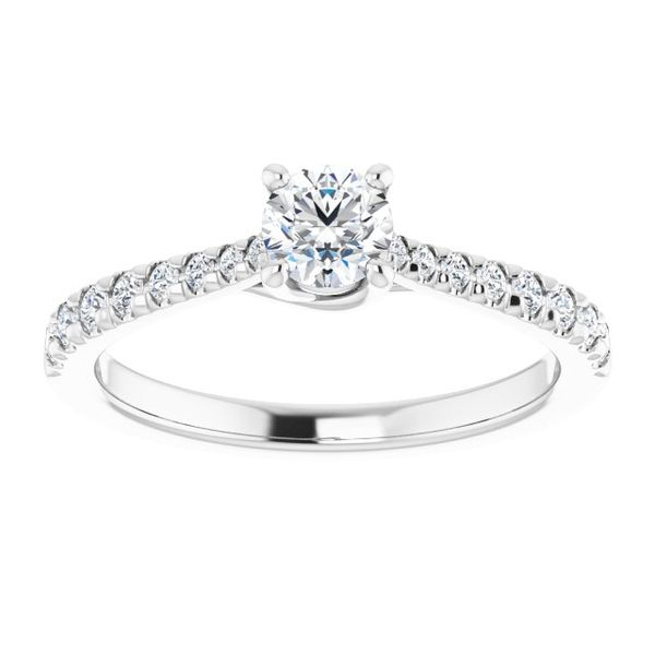 French-Set Engagement Ring Image 3 Greenfield Jewelers Pittsburgh, PA