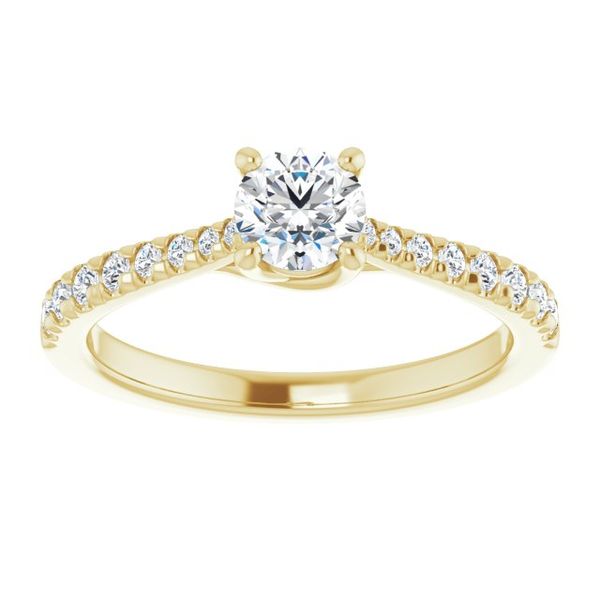 French-Set Engagement Ring Image 3 House of Silva Wooster, OH