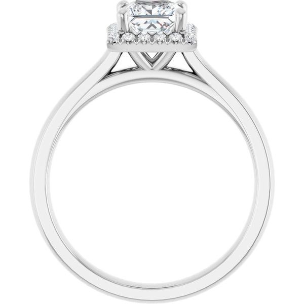 French-Set Halo-Style Engagement Ring Image 2 House of Silva Wooster, OH