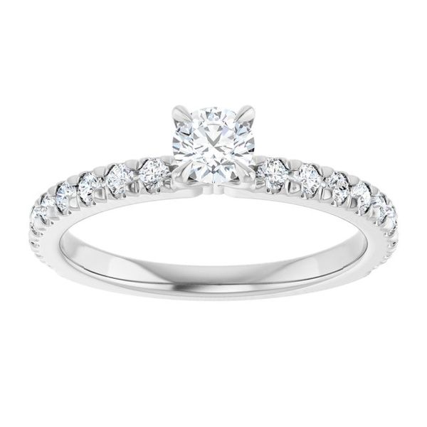 French-Set Engagement Ring Image 3 Stuart Benjamin & Co. Jewelry Designs San Diego, CA
