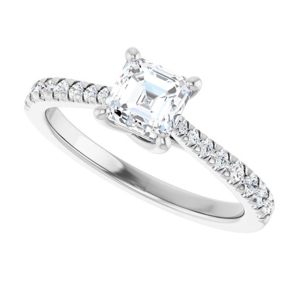 French-Set Engagement Ring Image 5 Peran & Scannell Jewelers Houston, TX