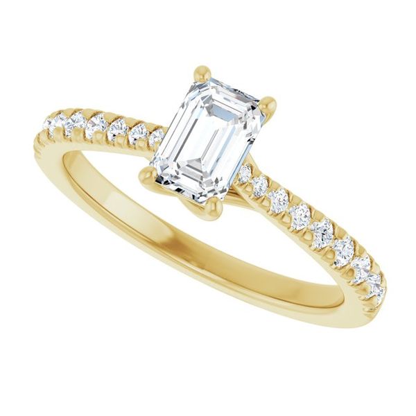 French-Set Engagement Ring Image 5 Maharaja's Fine Jewelry & Gift Panama City, FL