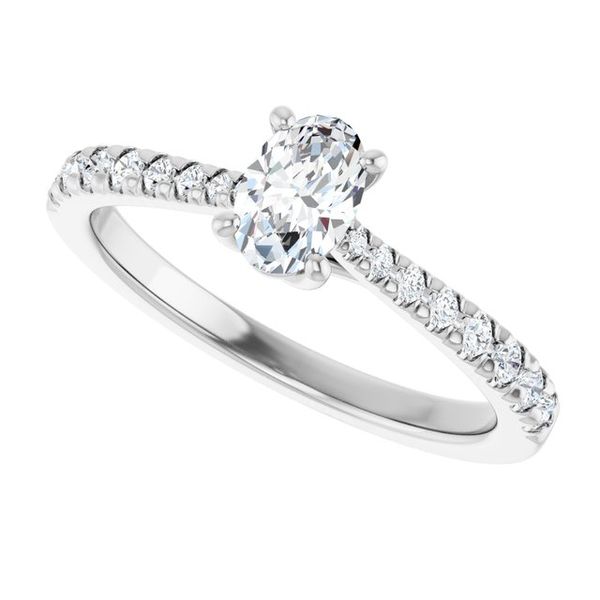 French-Set Engagement Ring Image 5 Maharaja's Fine Jewelry & Gift Panama City, FL