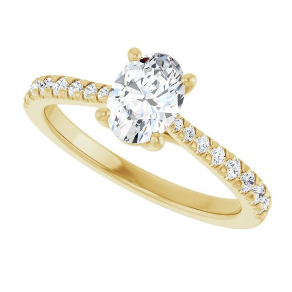 French-Set Engagement Ring Image 5 W.P. Shelton Jewelers Ocean Springs, MS