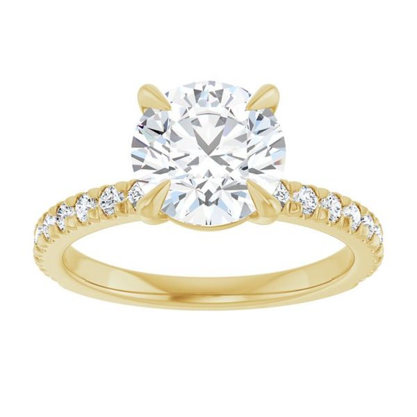 French-Set Engagement Ring Image 3 W.P. Shelton Jewelers Ocean Springs, MS