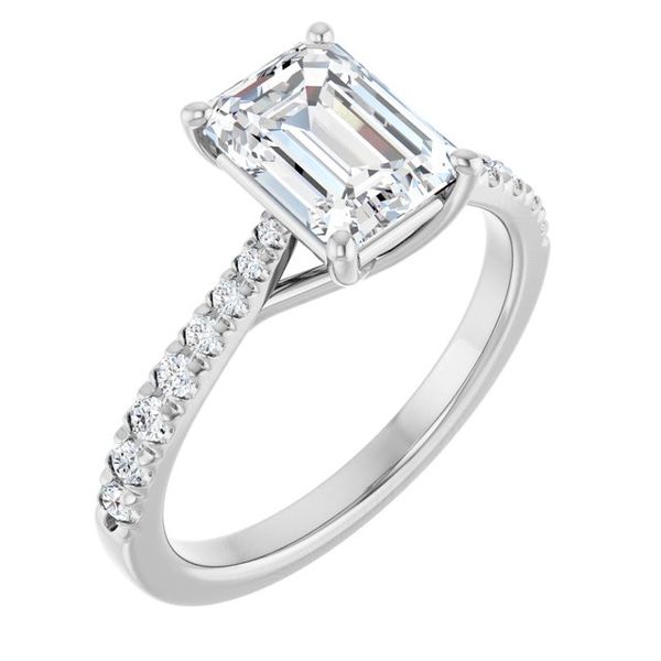 French-Set Engagement Ring Segner's Jewelers Fredericksburg, TX