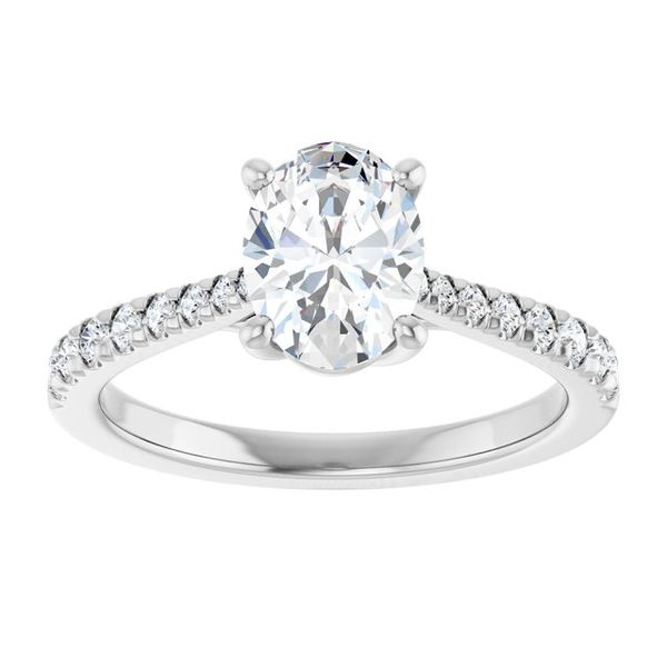 French-Set Engagement Ring Image 3 Perry's Emporium Wilmington, NC