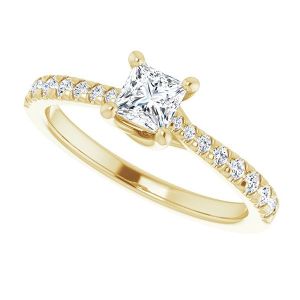 French-Set Engagement Ring Image 5 The Diamond Ring Co San Jose, CA