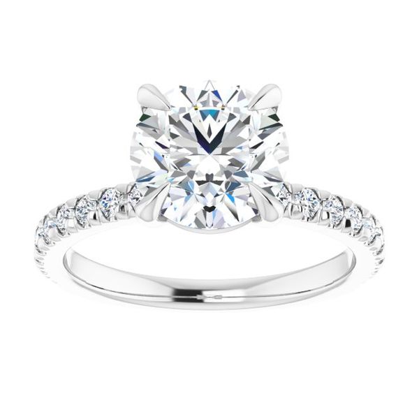 French-Set Engagement Ring Image 3 The Hills Jewelry LLC Worthington, OH