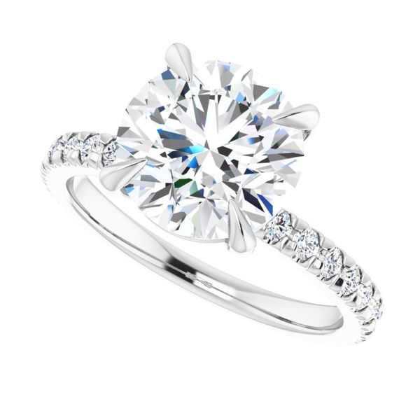 French-Set Engagement Ring Image 5 The Diamond Ring Co San Jose, CA